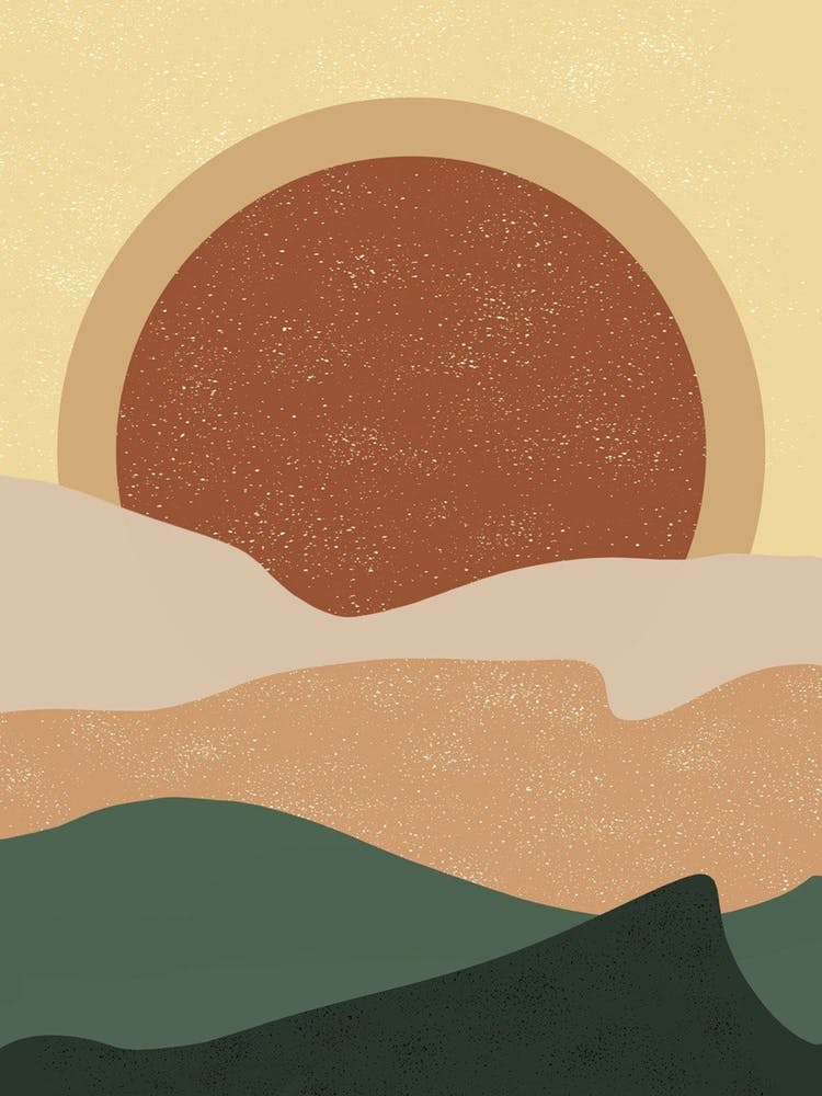 Sunset In The Mountains