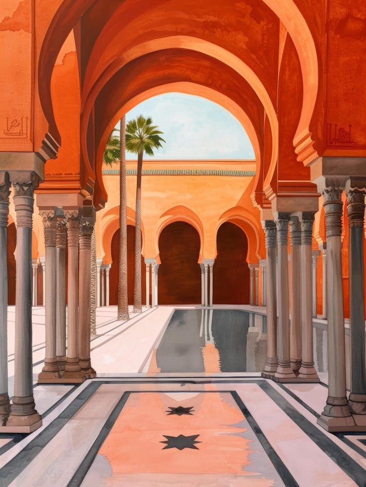 Courtyard Of The Palace Of Morocco