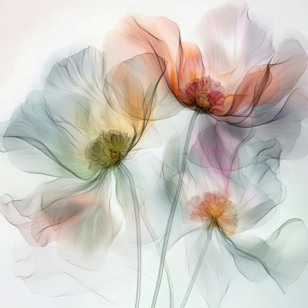Pastel X Ray Icm Flowers 7