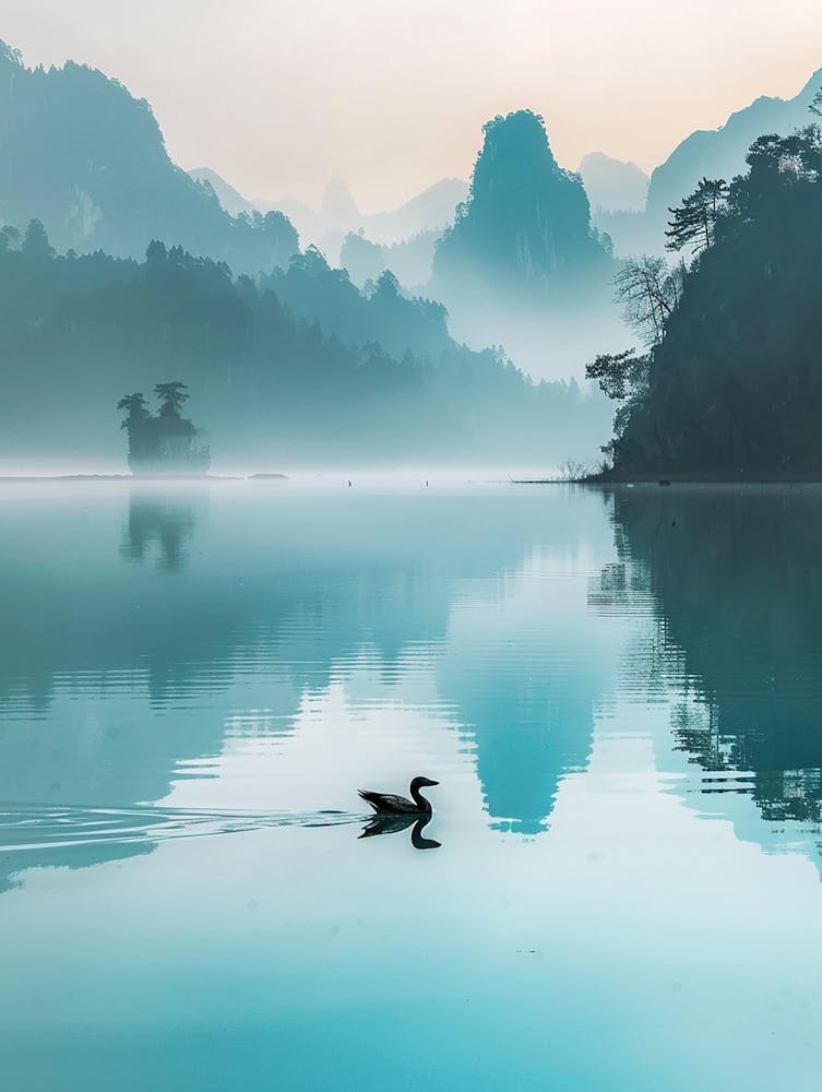 Foggy Morning Lake