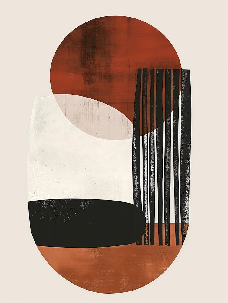 Terracotta Circles Abstract Geometric