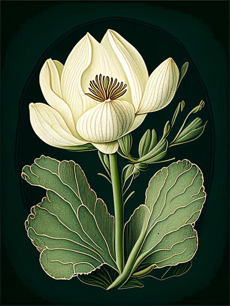 Bloodroot Wildflower Vintage Botanical 2