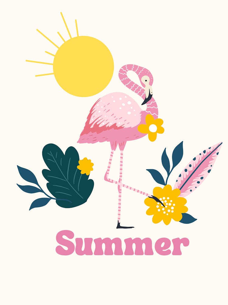 Flamant Rose d'Été
