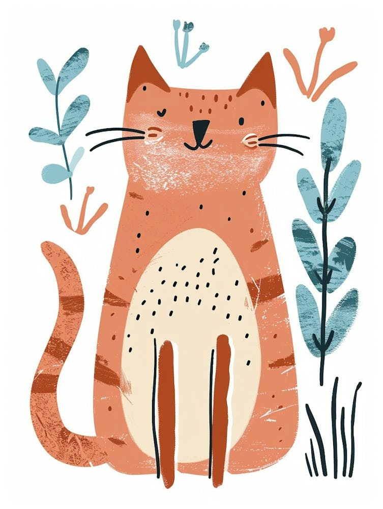 Cheetoh Cat Clipart Illustration 2