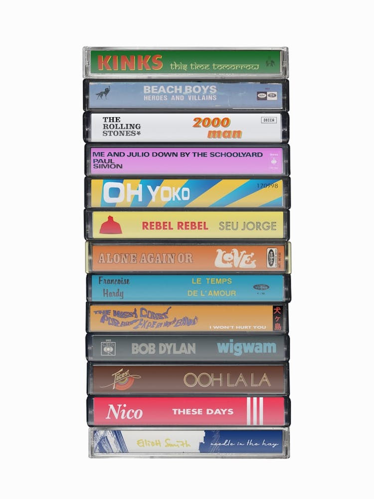 Wes Anderson Film Tracks - Cassette Print Music Poster