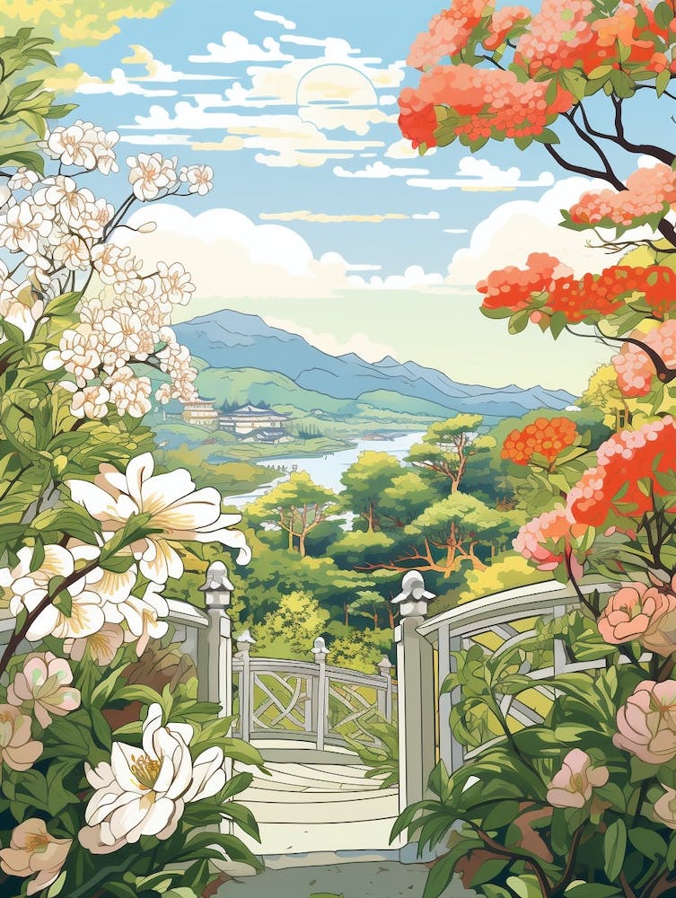 The Garden Of Morning Calm South Korea Illustration Gardens 1