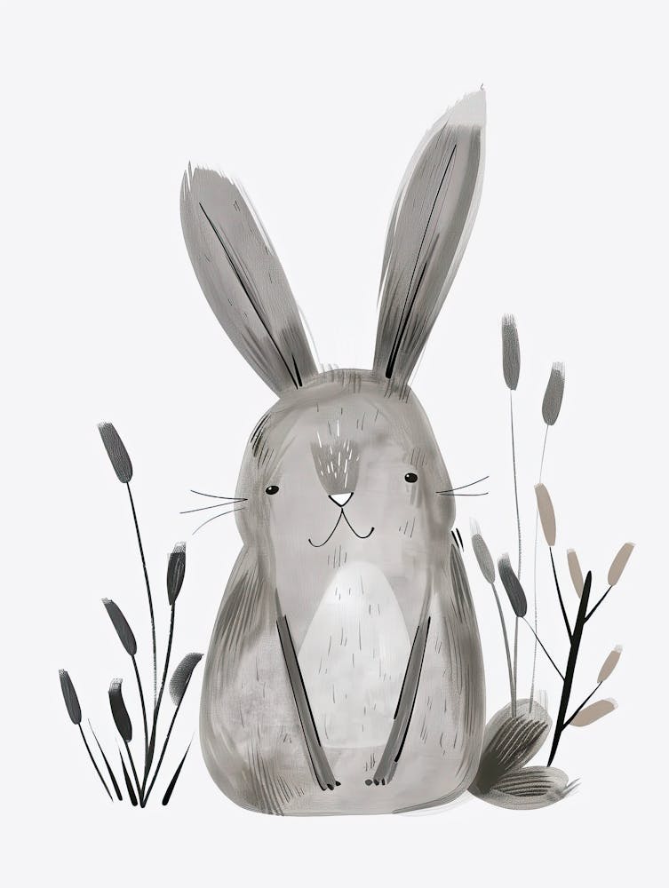 Hase In Der Wiese Kinder Kunstdrucke & Kinder Poster