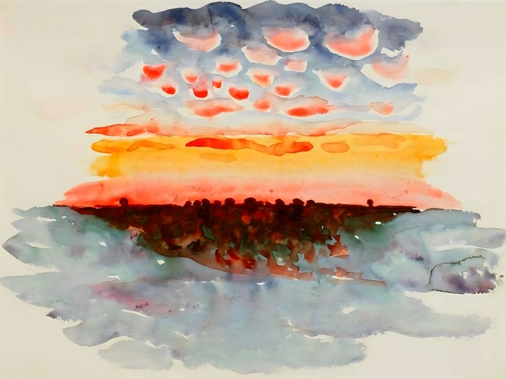 Georgia O Keefe - Lake George Reflection, 1922