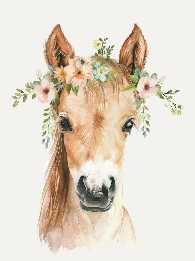 Watercolor Horse Portrait