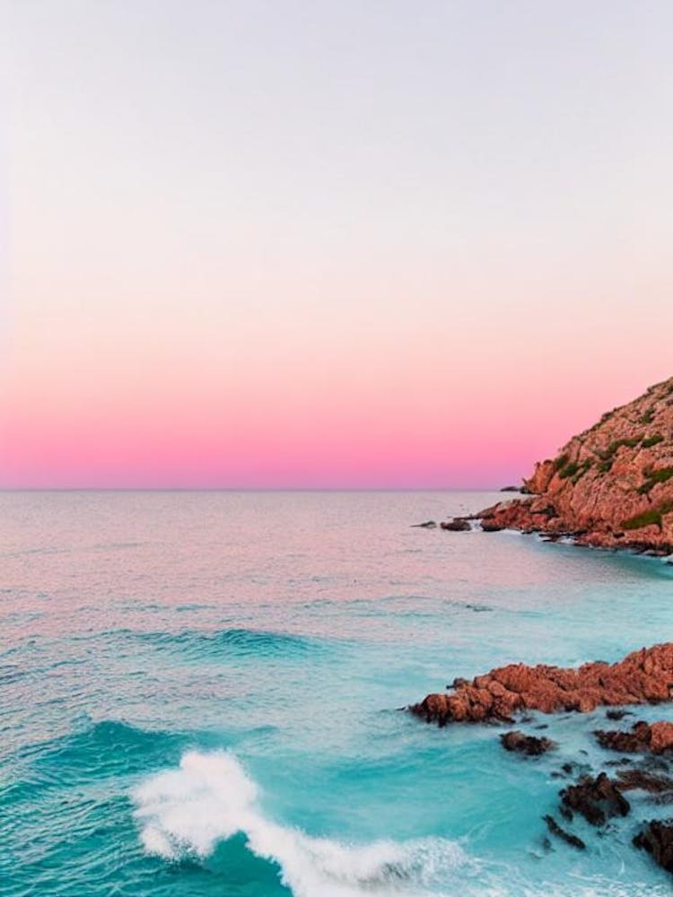 Cala Goloritzé, Sardinia, Italy Pink Photography 1