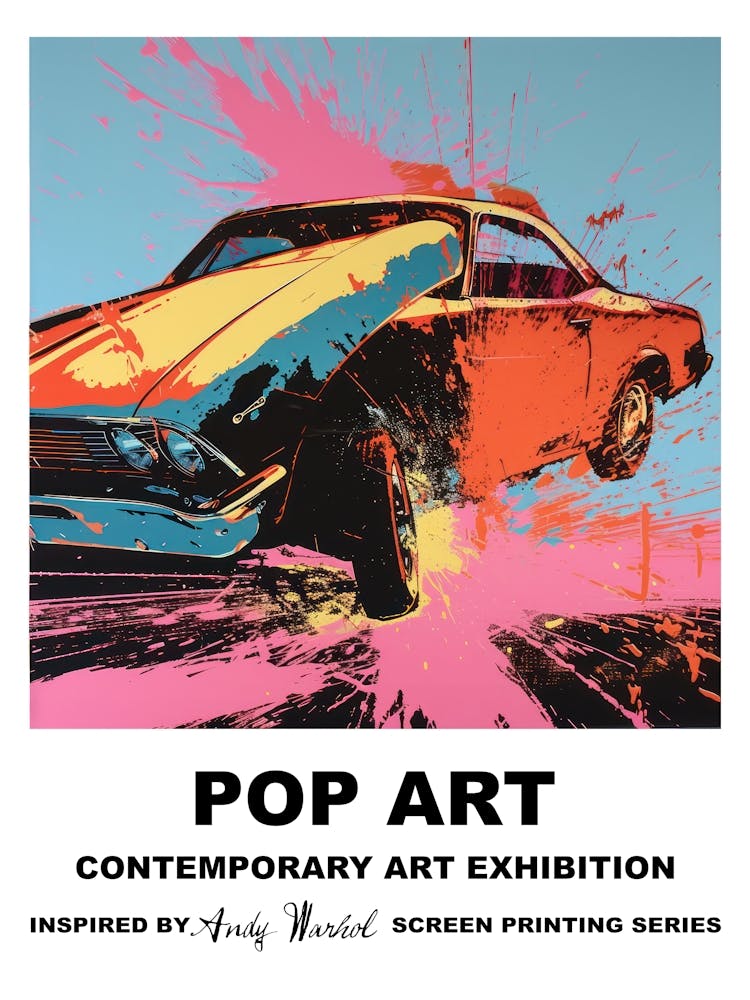 Poster Car Crash Pop Art 4