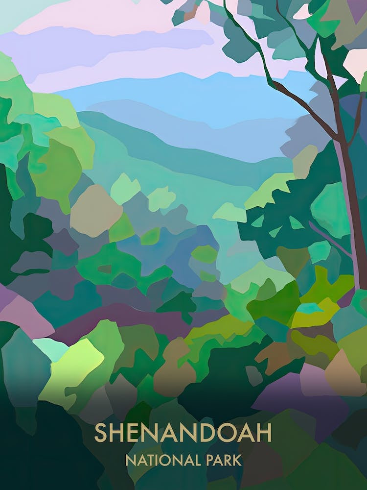 Shenandoah National Park Travel Poster Matisse Style 3