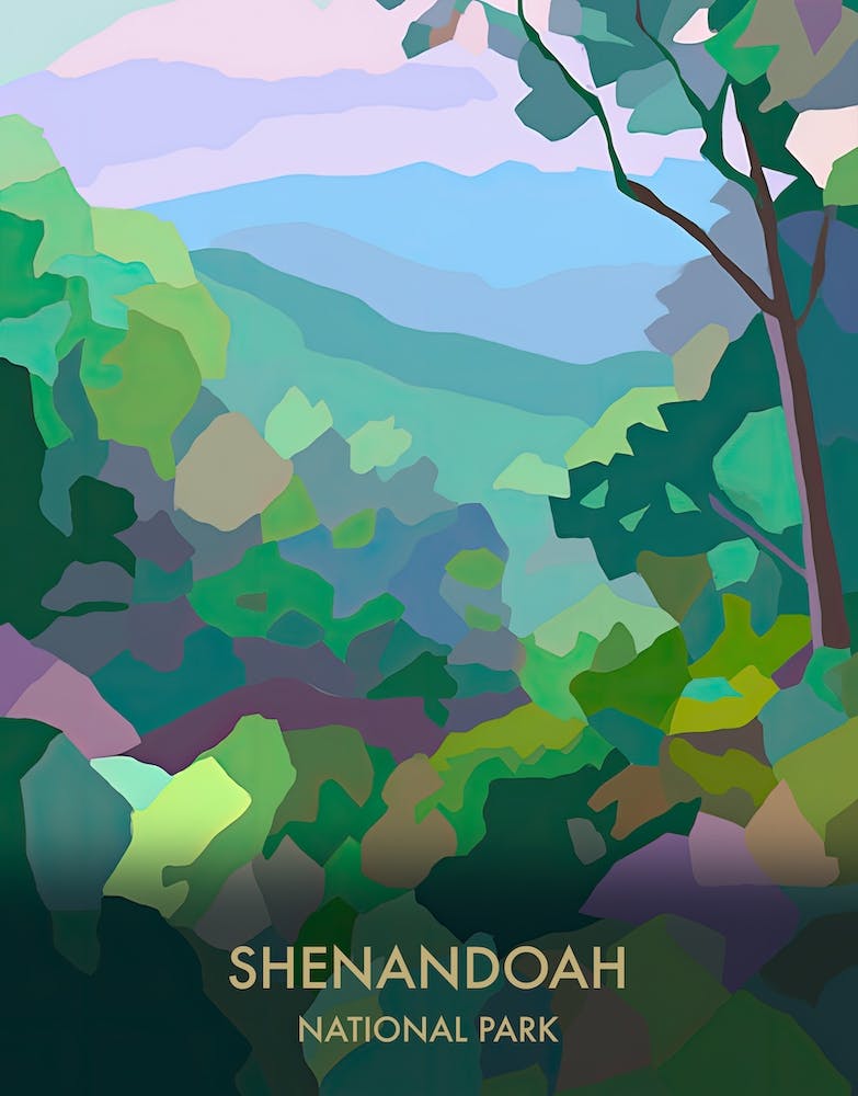 Shenandoah National Park Travel Poster Matisse Style 3