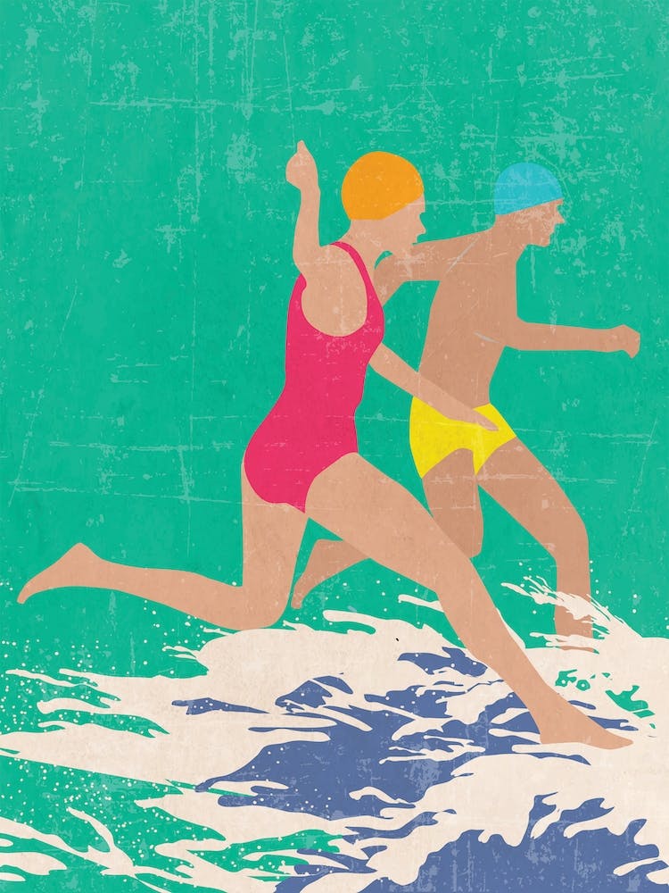 Running Swimmers (Green)