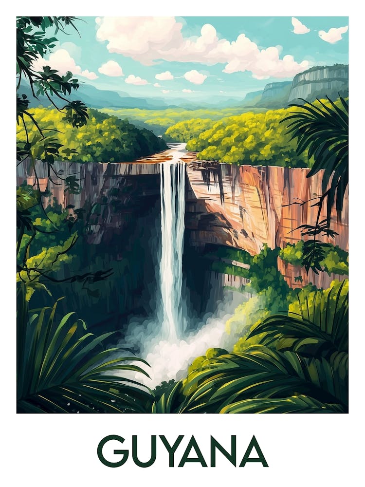 Affiche de voyage Guyana
