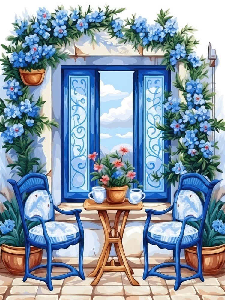 Blue Table And Chairs