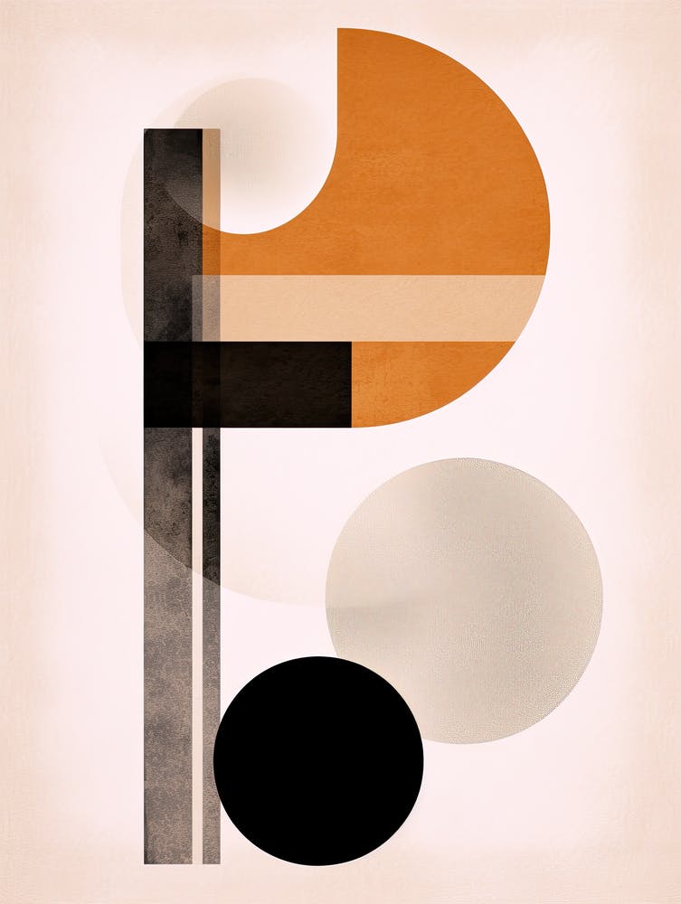 Harmony in Hues: Bauhaus Beige Circles