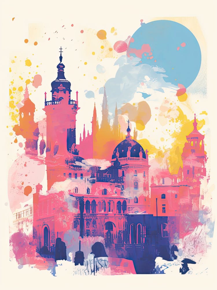 Madrid In Risograph Style 3
