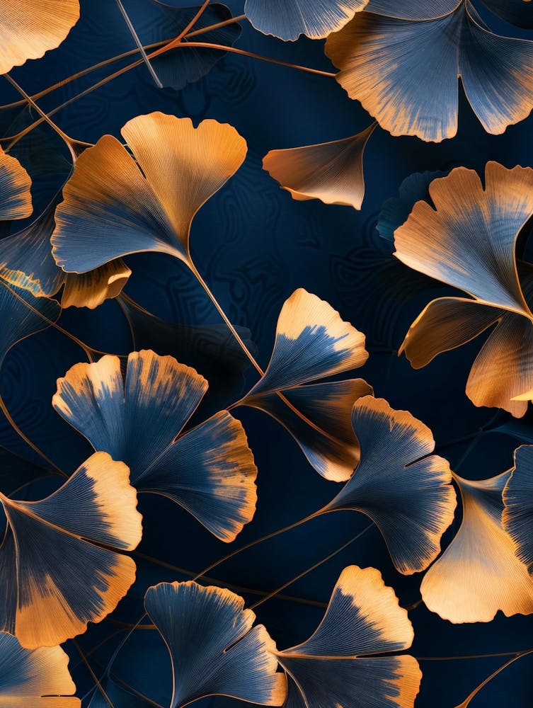 Ginkgo Blätter Tapete