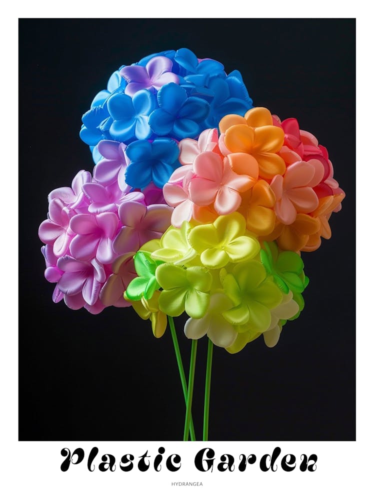 Bright Inflatable Flowers Poster Hydrangea 3