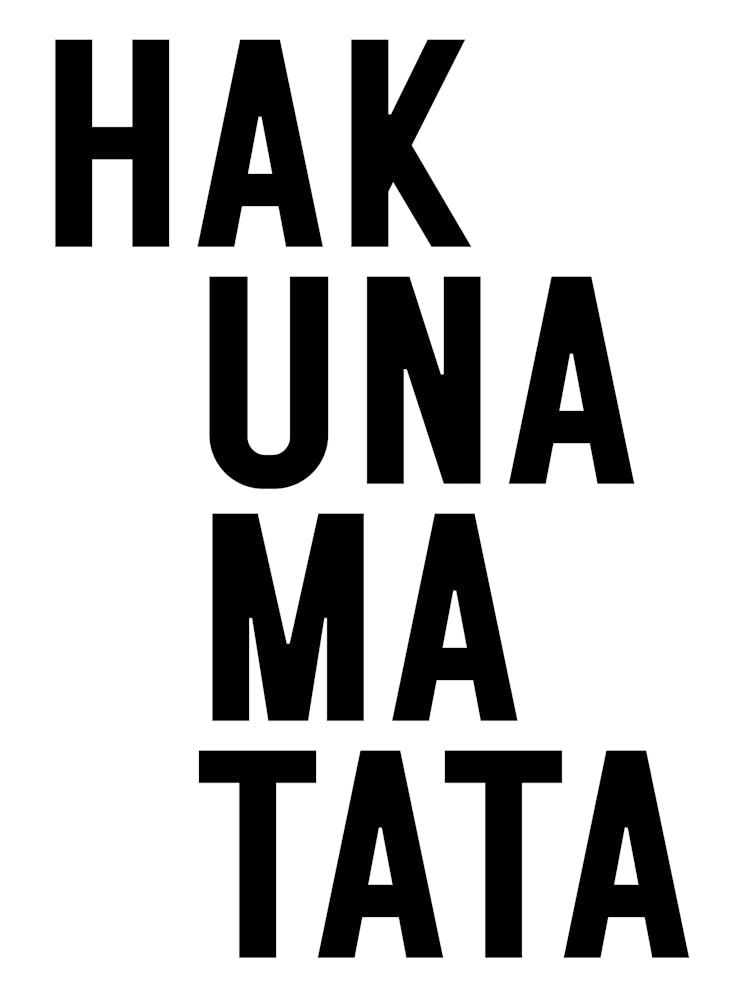 Hakuna Matata - schwarz