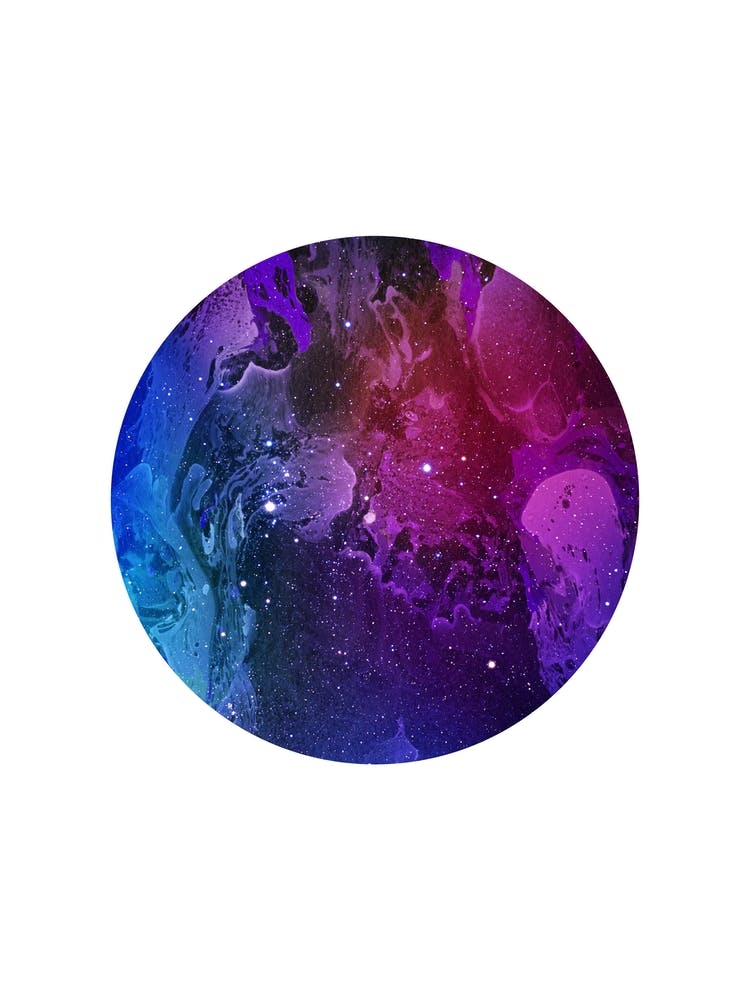 Circular Purple Marble Artwork