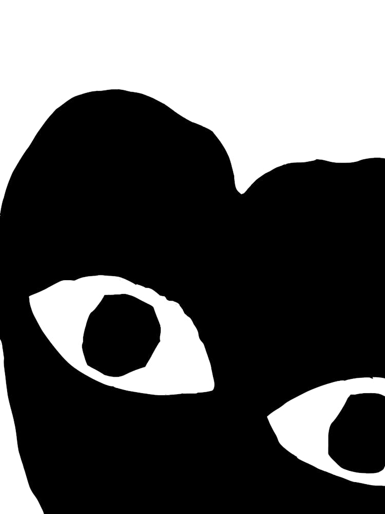 Schwarzes Herz mit Augen
