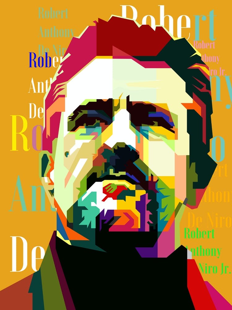 Robert De Niro Hollywood Legendary Actor Pop Art WPAP