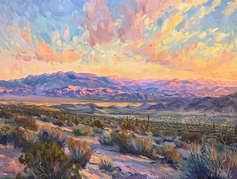 Western Sunset Landscapes Mojave Desert Nevada 4