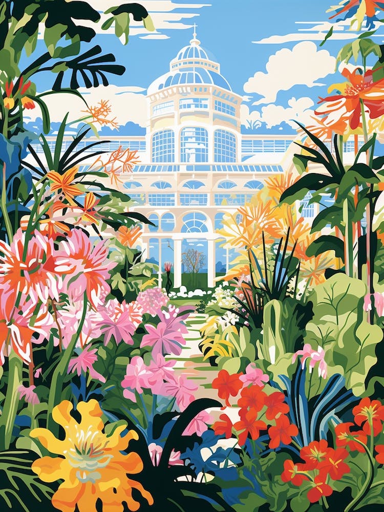 Birmingham Botanical Gardens Modern Illustration 2