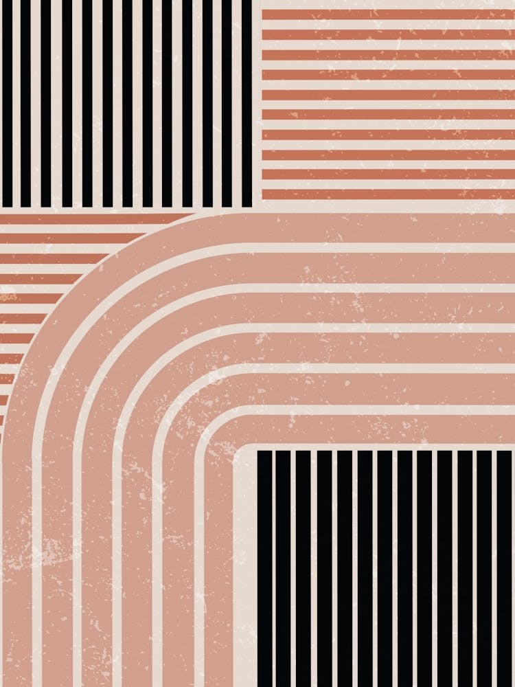 Graphic Design Stripes Curved Lines Earth Tones