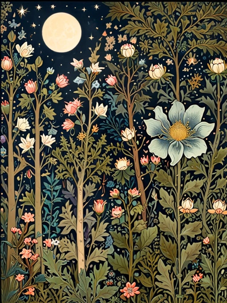 William Morris Moonlight In The Forest 107