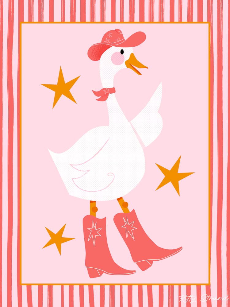 Dumme Gans in Cowgirl-Stiefeln