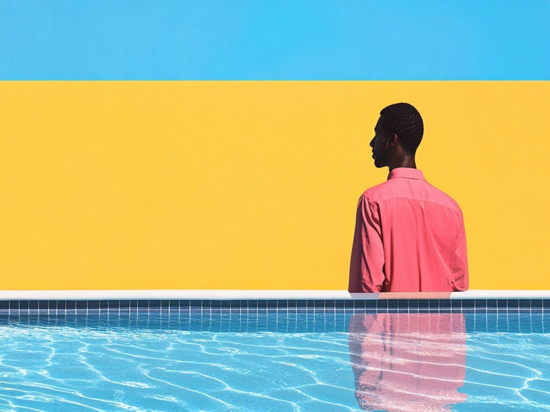 Portrait Of A Man In A Pool
