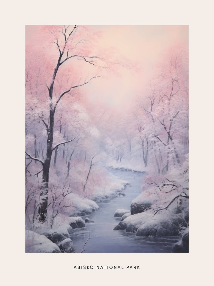 Dreamy Winter National Park Poster  Abisko National Park Sweden 2