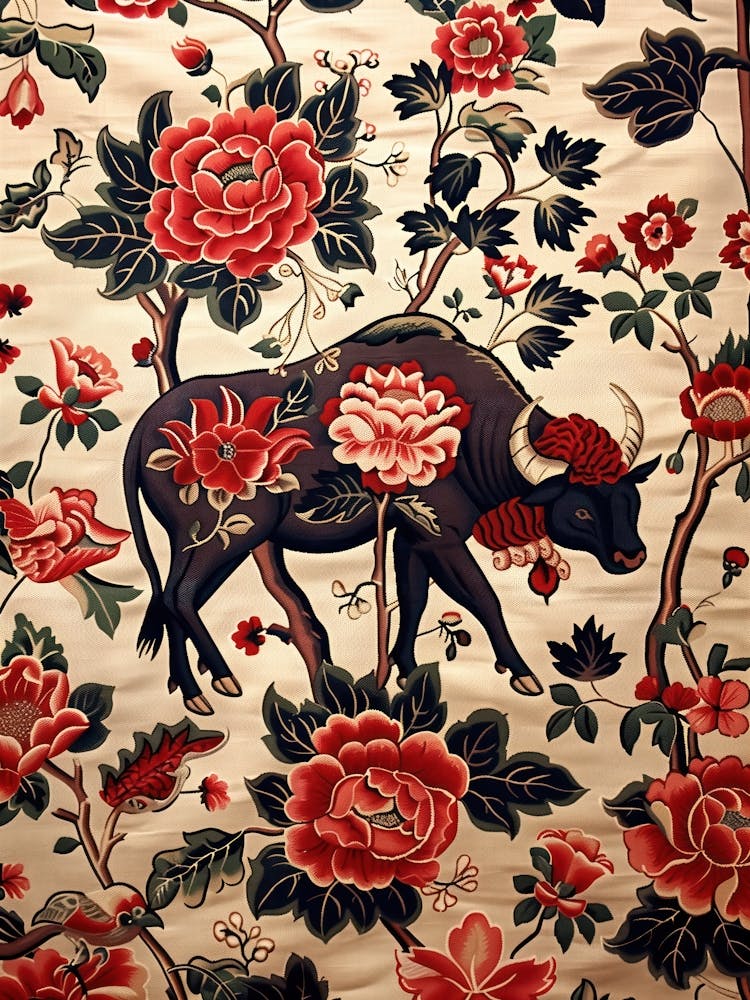 Chinese Lunar Year Of The Ox 1 Full William Morris Style