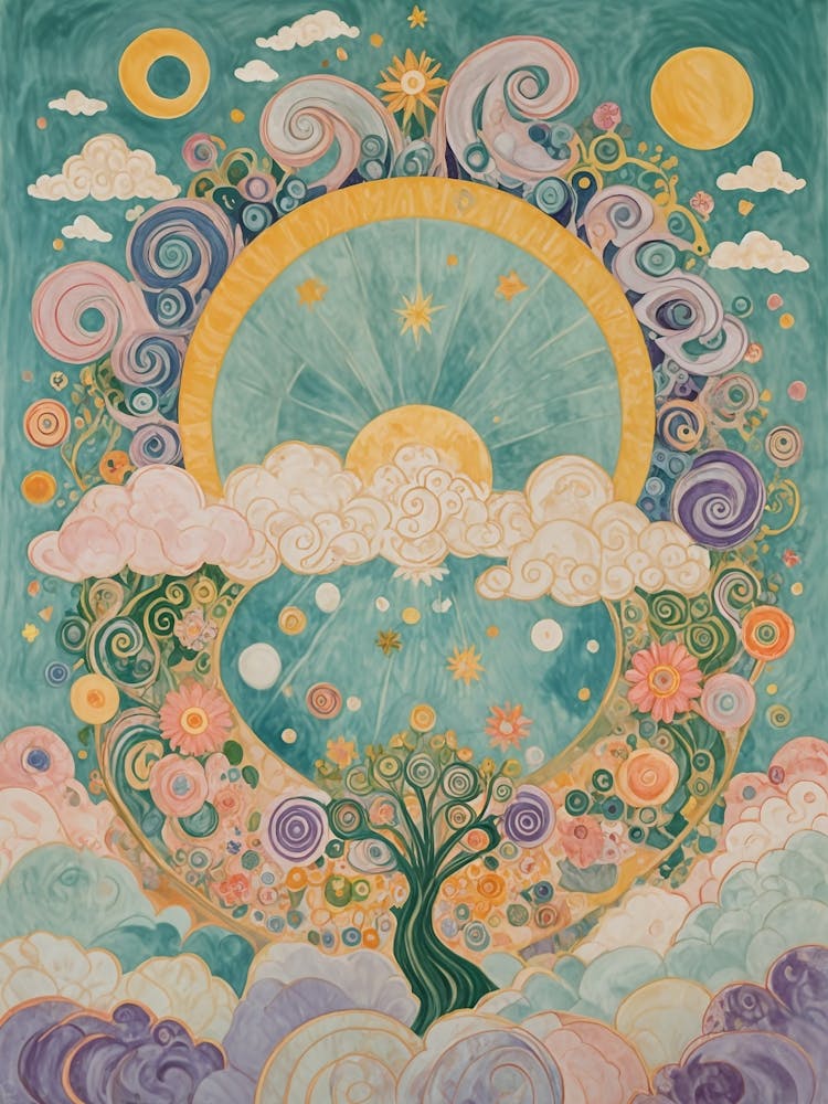 Whimsical Floral Sunrise