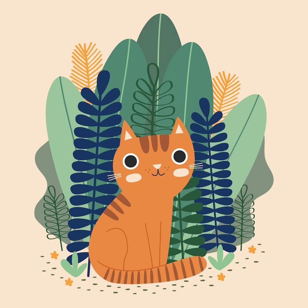 Orange Garden Cat