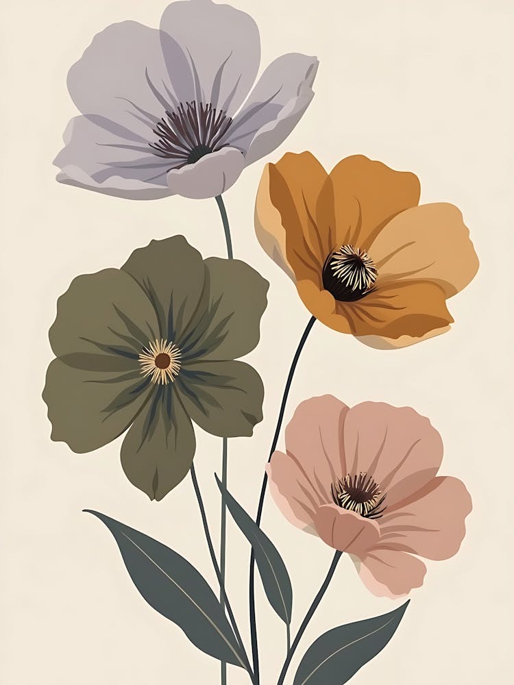 Serene Soft Pastel Garden Blossoms