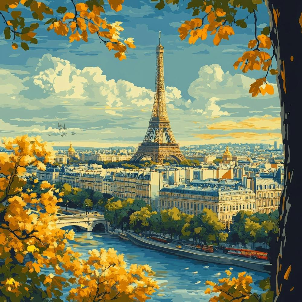 Paris Eiffel Tower Art