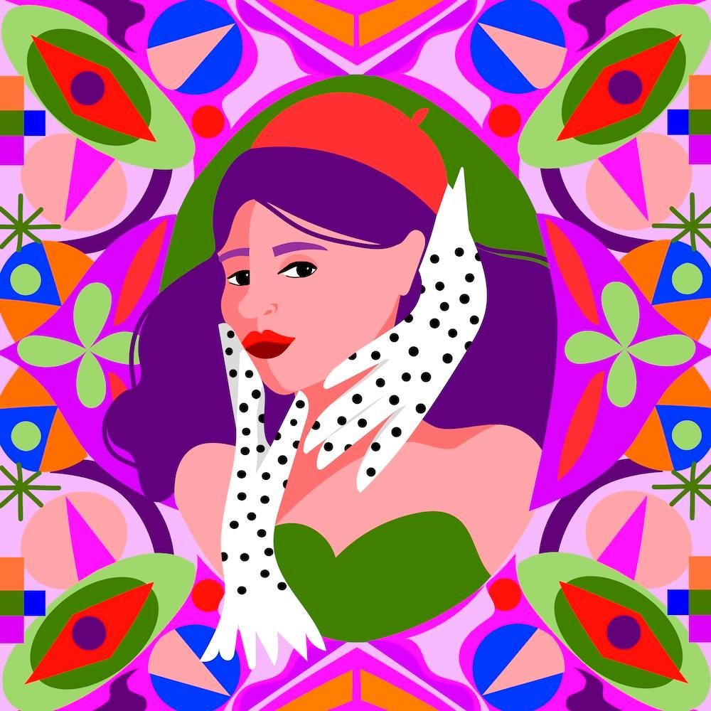 Being Glamorous Framed By Shapes  Square