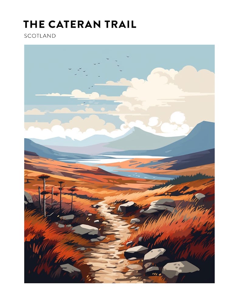 The Cateran Trail Scotland 3 Hiking Trail Landscape Poster