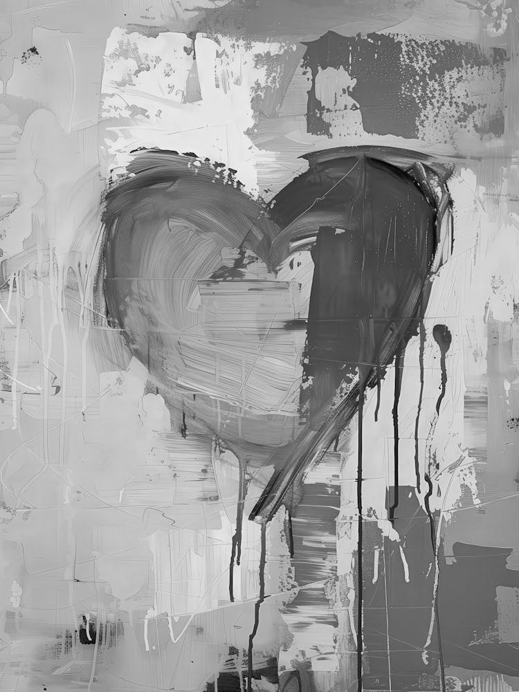 Abstract Heart Painting