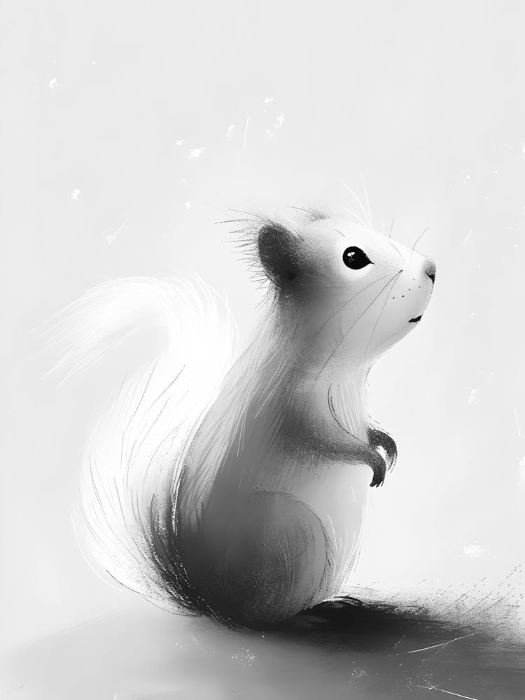 Squirrel In The Snow