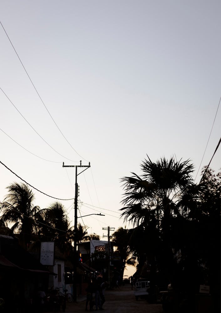 Purple Sky During Sunset On Holbox Island Mexico