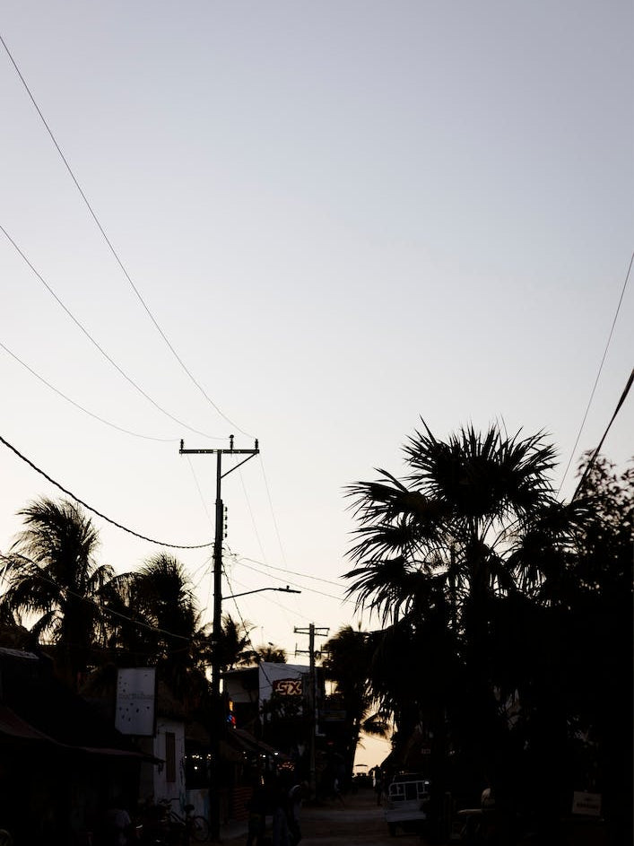 Purple Sky During Sunset On Holbox Island Mexico