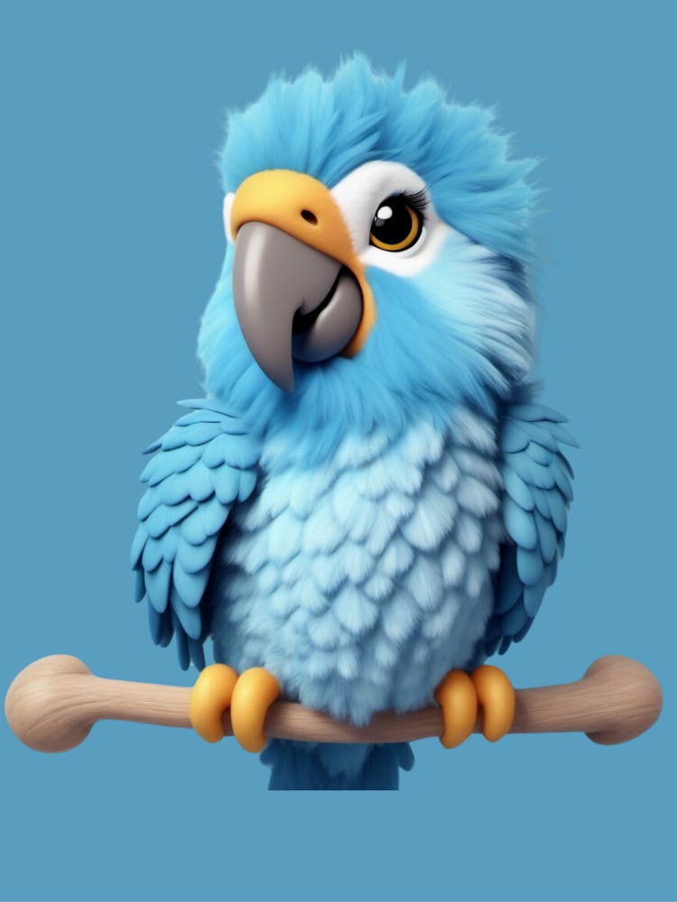 blue parrot design