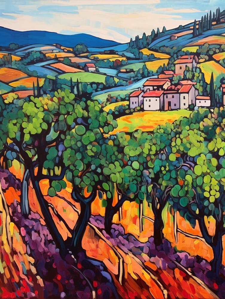 Montepulciano Italy 2 Fauvist Painting