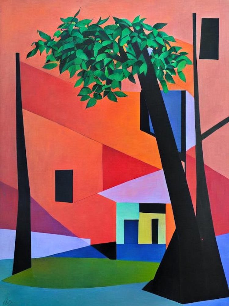 Paper Mulberry Tree Cubist