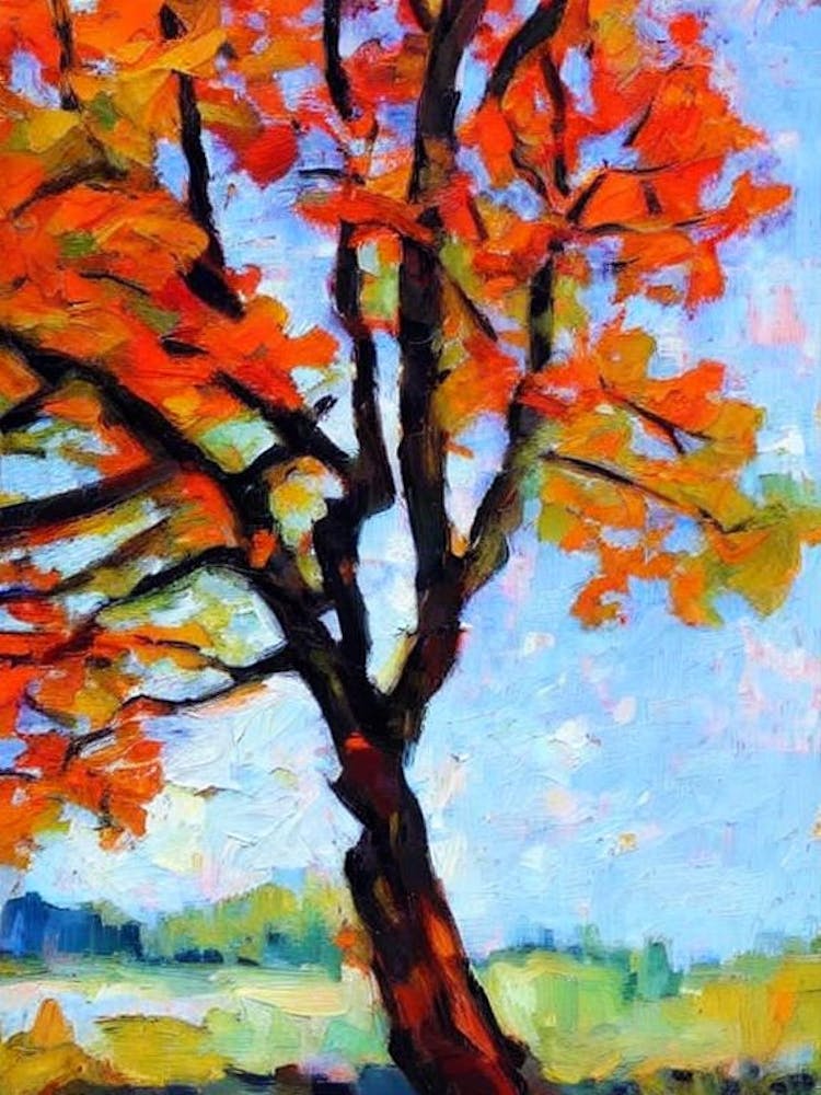 Mélèze Couleur Bloc Abstraite
